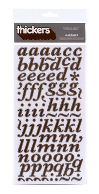 American Crafts - Thickers - Printed Chipboard - Marquise: Chestnut  (sold in 3's)