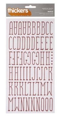 American Crafts - Thickers - Puffy - Maple: Chocolate  (sold in 3's)