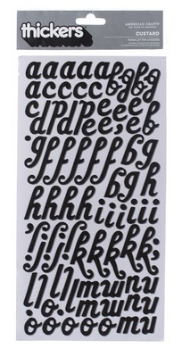 American Crafts - Thickers - Foam - Custard: Black  (sold in 3's)