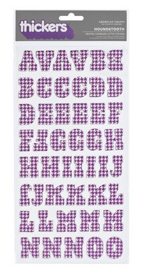 American Crafts - Thickers - Printed Chipboard - Sunset Houndstooth: Purple  (sold in 3's)