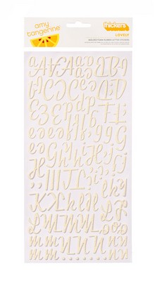 American Crafts - Thickers - Molded Foam Rubber - Amy Tangerine - Lovely: Straw  (sold in 3's)