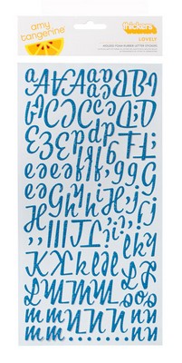 American Crafts - Thickers - Molded Foam Rubber - Amy Tangerine - Lovely: Peacock  (sold in 3's)