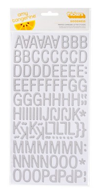 American Crafs - Thickers - Printed Chipboard - Amy Tangerine - Goodness: White  (sold in 3's)