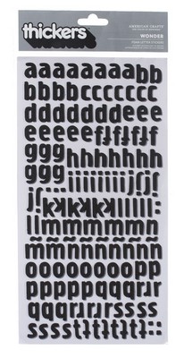 American Crafts - Thickers - Foam - Wonder: Black  (sold in 3's)