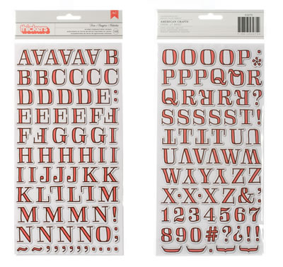 American Crafts - Gardenia - Printed Chipboard Thickers - Fern: Parfait  (sold in 3's)