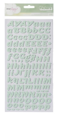 American Crafts - Thickers - Foam - Dear Lizzy Neopolitan - Serendipity: Parakeet  (sold in 3's)