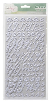 American Crafts - Thickers - Matte Puffy - Dear Lizzy Neopolitan - Splendid: White  (sold in 3's)