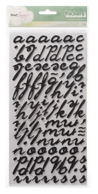 American Crafts - Thickers - Matte Puffy - Dear Lizzy Neopolitan - Splendid: Black  (sold in 3's)