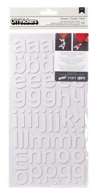 American Crafts - DIY Thickers - Foam - Cinnamon: White  (sold in 3's)