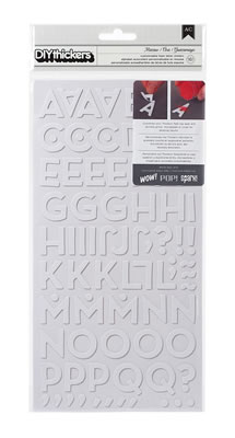 American Crafts - DIY Thickers - Foam - Macaw: White  (sold in 3's)