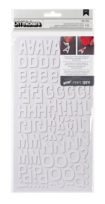 American Crafts - DIY Thickers - Foam - Niki Riki: White  (sold in 3's)