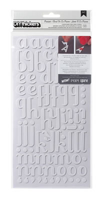 American Crafts - DIY Thickers - Foam - Poolside: White  (sold in 3's)