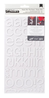 American Crafts - DIY Thickers - Foam - Rootbeer Float: White  (sold in 3's)