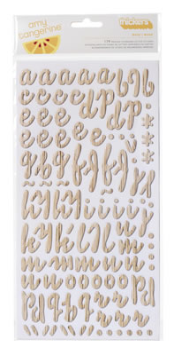 American Crafts - Thickers - Printed Chipboard - Amy Tangerine Sketchbook - Muse: Woodgrain  (sold in 3's)