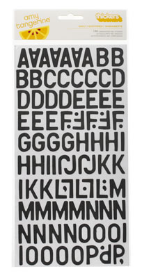 American Crafts - Amy Tangerine Ready Set Go - Thickers - Corrugated - Daily - Black  (sold in 3's)