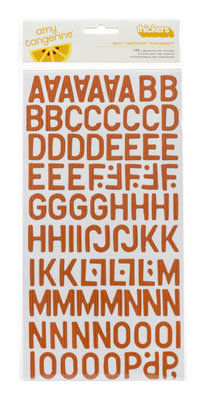 American Crafts - Amy Tangerine Ready Set Go - Thickers - Corrugated - Daily - Crawfish  (sold in 3's)