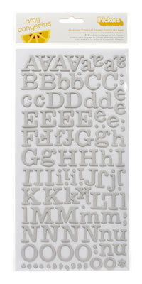 American Crafts - Amy Tangerine Ready Set Go - Thickers - Printed Chipboard - Everyday - White  (sold in 3's)