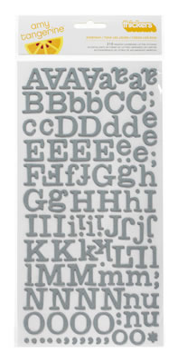 American Crafts - Amy Tangerine Ready Set Go - Thickers - Printed Chipboard - Everyday - Mediterranean  (sold in 3's)