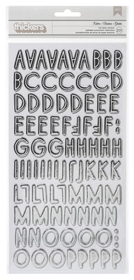 American Crafts - My Girl - Thickers - Foil Chipboard - Kitten - Silver  (sold in 3's)