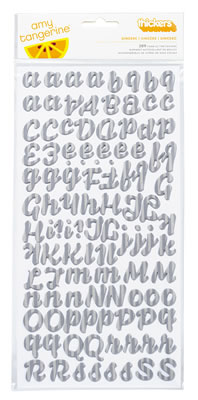 American Crafts - Amy Tangerine Yes Please - Thickers - Two-Tone Foam - Sincere - Ash  (sold in 3's)