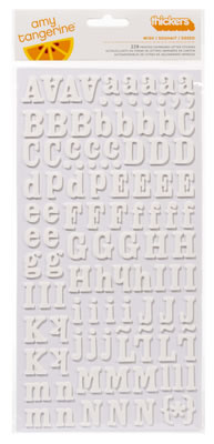 American Crafts - Amy Tangerine Yes Please - Thickers - Foam - Wish - White  (sold in 3's)
