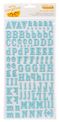 American Crafts - Amy Tangerine Yes Please - Thickers - Foam - Wish - Robin's Egg  (sold in 3's)