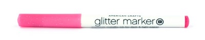 American Crafts - Glitter Marker - Fuchsia  (sold in 3's)