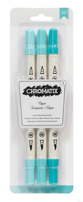 American Crafts - Chromatix Blending Markers - 3pk Evergreen  (sold individually)