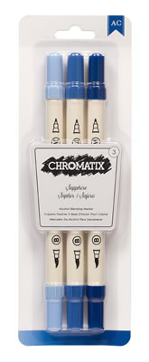 American Crafts - Chromatix Blending Markers - 3pk Marine  (sold individually)