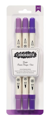 American Crafts - Chromatix Blending Markers - 3pk Sapphire  (sold individually)