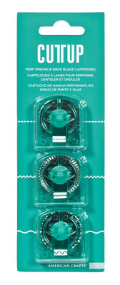 American Crafts - Cartridge Trimmer Accessories - Perforated- Pinking- WaveBlade  (sold individually)