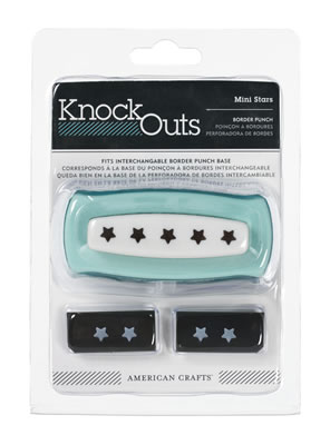American Crafts - KnockOuts Border Punches - Mini Stars  (sold individually)