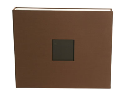 American Crafts - Cloth Album - 12x12 D Ring - Chestnut  (sold individually)