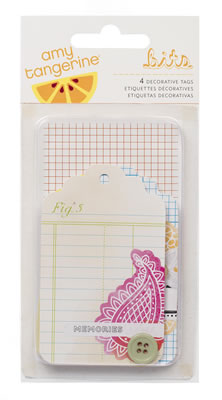 American Crafts - Amy Tangerine Sketchbook - Bits Layered Tags  (sold in 3's)