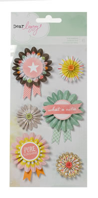 American Crafts - Dear Lizzy Neopolitan - Fair Ribbons  (sold in 3's)