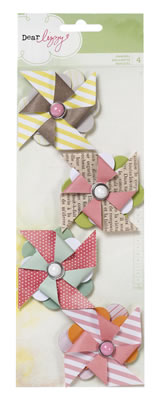 American Crafts - Dear Lizzy Neopolitan - Pinwheels  (sold in 3's)
