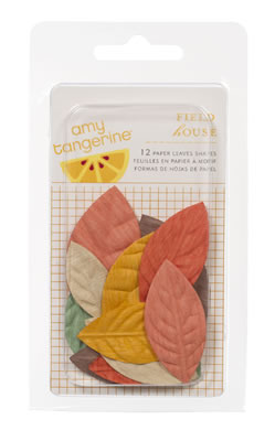 American Crafts - Amy Tangerine Ready Set Go - Field House Paper Leaves  (sold in 3's)