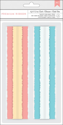 American Crafts - My Girl - Details - Crepe Paper Ruffles  (sold in 3's)