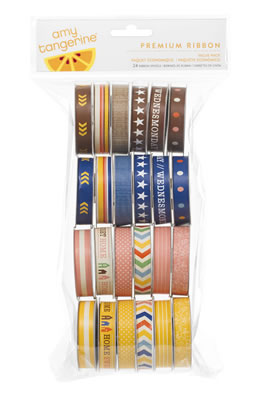 American Crafts - Amy Tangerine Ready Set Go - EVP Ribbon - 24 Spools  (sold individually)