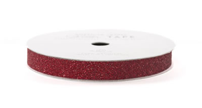 American Crafts - Glitter Tape 3/8" Pomegranate 3yd  (sold in 3's)