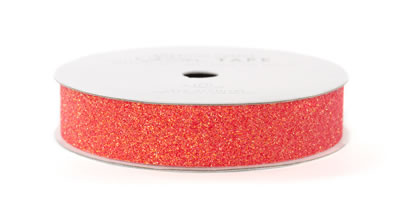 American Crafts - Glitter Tape 5/8" Cherry 3yd  (sold in 3's)