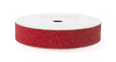 American Crafts - Glitter Tape 5/8" Rouge 3yd  (sold in 3's)