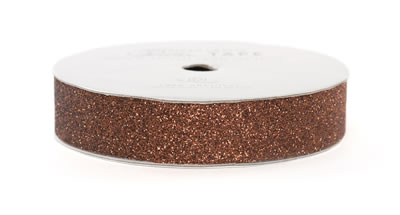 American Crafts - Glitter Tape - 5/8" Chestnut 3yd  (sold in 3's)