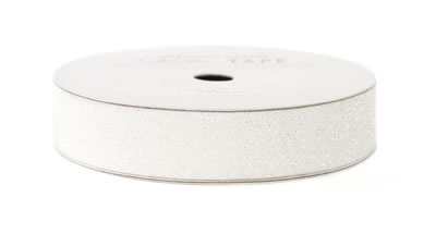 American Crafts - Glitter Tape - 5/8" White 3yd  (sold in 3's)