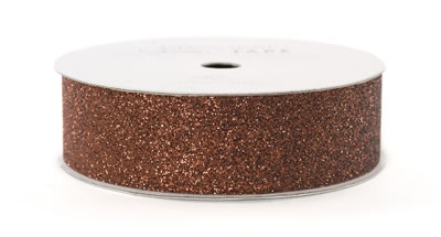 American Crafts - Glitter Tape - 7/8" Chestnut 3yd  (sold in 3's)