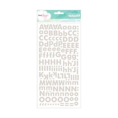 American Crafts - Dear Lizzy - 5th & Frolic - Thickers - Glitter Foam - Fox - White  (sold in 3's)