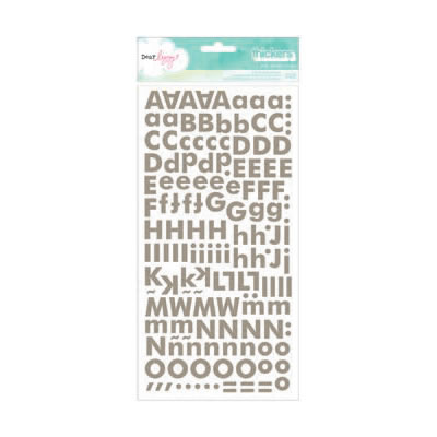 American Crafts - Dear Lizzy - 5th & Frolic - Thickers - Glitter Foam - Fox - River Rock  (sold in 3's)