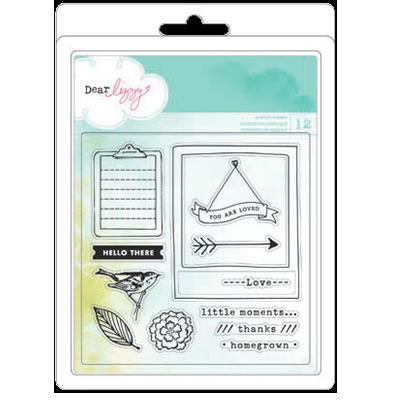 American Crafts - Dear Lizzy - 5th & Frolic - Clear Acrylic Stamps  (sold in 3's)