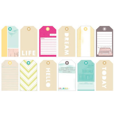 American Crafts - Dear Lizzy - 5th & Frolic - Bits - Large Decorative Tags  (sold in 3's)