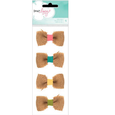 American Crafts - Dear Lizzy - 5th & Frolic - Fabric Bows  (sold in 3's)